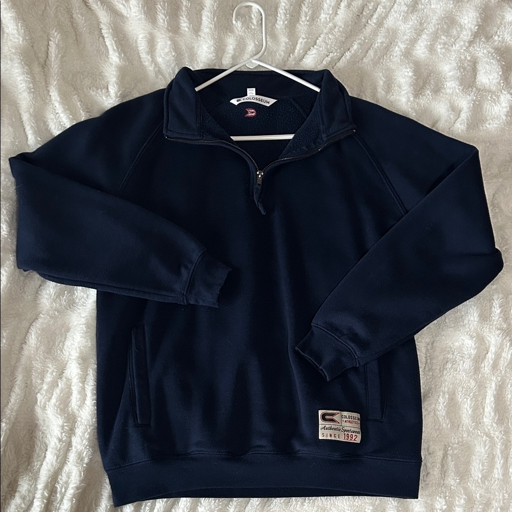 Navy Blue Quarter-Zip Sweater